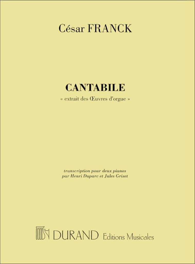 Cantabile Extrait Des Ceuvres D'Orgue
